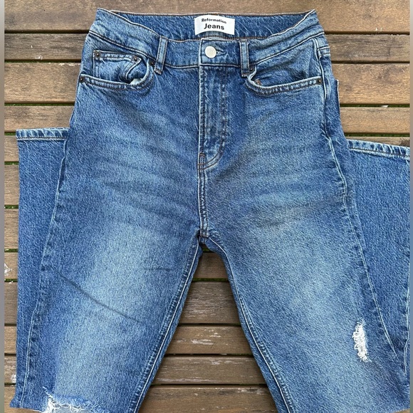 Reformation Boot Cut Blue Jeans - Picture 1 of 3